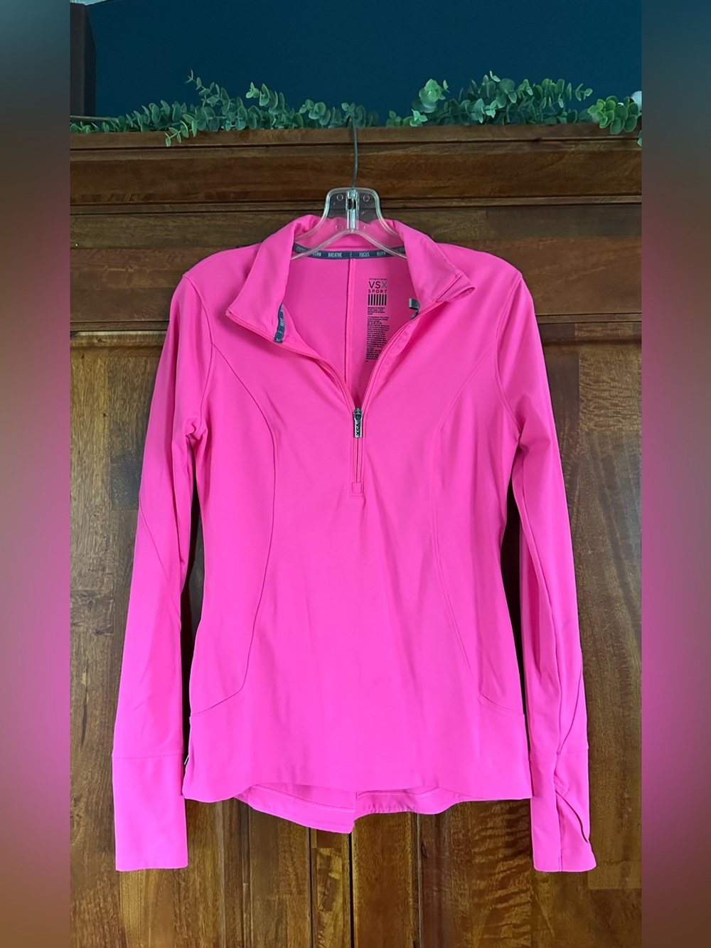 Victoria's Secret Bright Pink Half-Zip Active Pullover